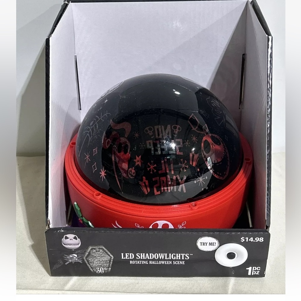 2023 Nightmare Before Christmas Shadow Lights, LED Rotating Halloween Scene.